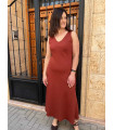 Vestido tirantes teja