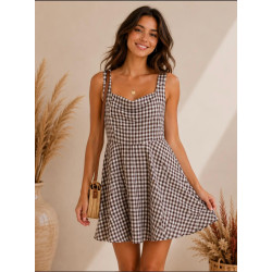 Vestido cuadros vichi