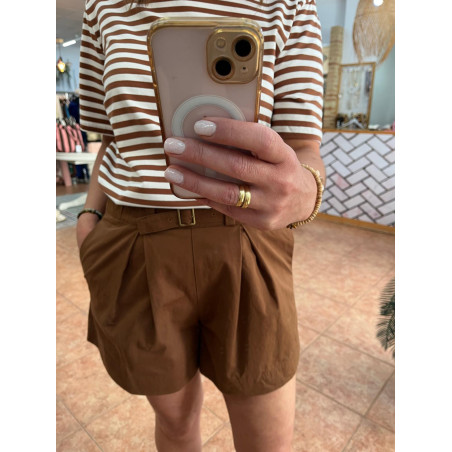 PANTALON CORTO MARRON