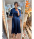 Vestido marino raso