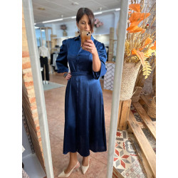 Vestido marino raso