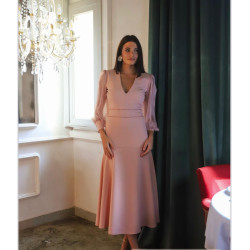vestido rosa palo